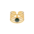 Dark Green Gemstone Five Layer Hollow (J810)