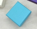 Square light blue jewelry gift box with textured paper surface and elegant finish - Sky Blue