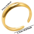 Cuadro de tallas detallado con 0,5 cm de ancho y 1,7 cm de diámetro para el anillo - Dorado
