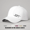 Verstelbare witte katoenen honkbalpet met Don't Quit print in verschillende kleuren - Eén maat / Wit