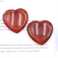 Pietra a cuore in diaspro rosso naturale lucido 40mm per massaggio e relax - Pietra Arcobaleno