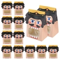 Nutcracker Christmas gift bag with PVC window for cookies and holiday treats - Yellow Hat Soldier Box