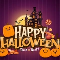 Paillasson citrouille Halloween avec message Happy Halloween et Trick or Treat - 50*80cm / Halloween-3