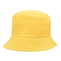 Fashionable bright yellow corduroy bucket hat for women in a minimalist street style - One Size / Yellow