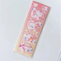 Floro Studio pink cloud stickers featuring cute cartoon bear and laser glitter effect - Pink - Angel Rabbit