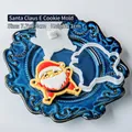 Santa Claus cookie cutter set for Christmas baking, 7.7x8.4cm DIY plastic mold - Santa Claus E