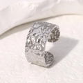 Silver Hammered Irregular Style (JR403-S7)