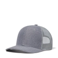 Classic grey trucker hat featuring a breathable mesh back and solid twill front panel - Adjustable / Heather Grey + Light Grey Mesh