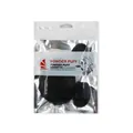 Set of black makeup puffs in various sizes within a transparent self-sealing bag - Black / 3pcs Set (OPP Bag)