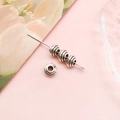 Spiral Pattern Round Bead 4x6mm