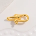 Chiusura a molla a U in argento sterling S925 lucidato per la creazione di gioielli - Stile B: Chiusura a ferro di cavallo dorata