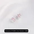 14K gold filled spacer charm with pink marquise zircon and 3.5mm inner hole - Small Pink Zirconia Silver / 8*5.5MM Inner Dia 3.5MM