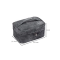 Beauty case grigio scuro opaco con zip a cuore, dimensioni 25,5x15,5x11 cm - Aggiornato / Grigio (Aggiornato)