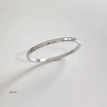 Minimalist 4mm silver stainless steel bangle featuring geometric diamond-cut texture - 4mm (PAS1052)
