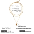 Guide des tailles détaillé pour collier triple rang en acier inoxydable avec pendentif - Style Pendentif Arbre de Vie (JDN0205017)