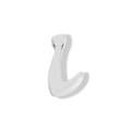 Polished silver mirror finish stainless steel lowercase letter bead charm for jewelry - Lowercase i / Steel