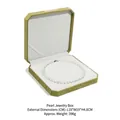 Portagioie ottagonale in velluto PU verde per collane di perle, misure 19 x 19 x 4,8 cm - Velluto Ottagonale / Verde Erba