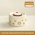 Creamy 304 stainless steel vacuum insulated lunch box with 470ML capacity and cartoon print - 470ML / Small Vitality Red