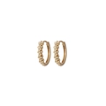 Minimalist golden plum blossom stud earrings in hypoallergenic 925 silver finish - US 10 / Gold