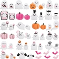Halloween Stickereien mit Geist, Kürbis und Fledermaus Motiven für festliche DIY-Deko - Set mit 50 Stück