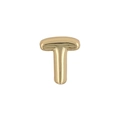 Gold puffed letter T metal charm accessory for DIY luxury bracelet and watch band - Letter T / Gold