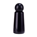 Gourde 350ml en acier inoxydable noir brillant avec bouchon rond minimaliste - Noir