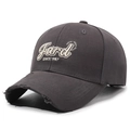 Distressed charcoal grey baseball cap with Fard SINCE 1987 3D embroidery detail - Adjustable / Gray