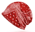 Bonnet d'hiver rouge avec motif cachemire et protection coupe-vent pour oreilles - Rouge