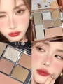 Paleta de sombras de 7 colores en tonos rosa polvoriento y tierra mate y brillante - MBG 7 Colores #20 Lino Marrón Té