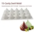 Macro detail of 15-cavity cyclone silicone mold with precise dimensions for DIY baking - 15-Cavity Small Onion