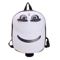 Mochila rígida blanca con cara de panda para niños y tirantes negros escolares - Blanco y Negro (Panda)