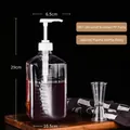 1600ml glass syrup dispenser bottle with 10cc white pump head for commercial use - 10cc Pump + 1600ml Plastic Bottle