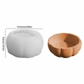DIY pumpkin silicone mold for resin or plaster storage box with size dimensions 10.4cm - NO.2 Pumpkin Storage Box - Bottom / White/Translucent