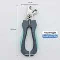 Cortaúñas pequeño para mascotas en gris y verde menta, acero inoxidable, 12.5cm y 42g - Pequeño / Verde Grisáceo