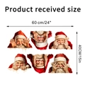 Detaillierte Maße der Weihnachts-Wandsticker mit Weihnachtsmann-Motiven, Set 60x40cm Größe - 40*60CM Eingetütete Verpackung