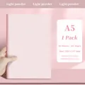 A5 light powder pink soft leather notebook with 80 sheets and minimalist matte cover - Light Pink
