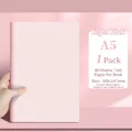 A5 light powder pink soft leather notebook with 80 sheets and minimalist matte cover - Light Pink