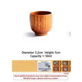 Natural jujube wood mini teacup with organic grain, 5.2cm diameter and 50ml capacity - 50ml / Small Wine Cup