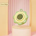 Flower-shaped catnip ball toy in green and beige color for indoor cat play - Yellow-Green