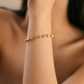 Bracciale a catena intrecciata placcato oro 14K minimalista da donna con elegante lucentezza - Catena Ritorta