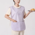 Breathable purple mesh apron with large pocket and You Are My Sunshine print - Standard-With Hand Towel / Purple (Letter Print)