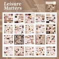 Vintage style scrapbooking sticker book featuring 20 sheets of retro English labels - Freedom Collage-Leisure Matters