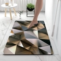 Detail of 3D geometric diatom mud bath mat with non-slip texture and quick dry surface - 40*60cm / Brown