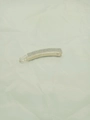Elegant banana hair clip with transparent crystal rhinestones on a soft white fabric background - Champagne Ponytail Clip with Rhinestones