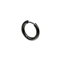 Boucles d'oreilles clips créoles minimalistes en acier noir avec finition polie - Style Boucles d'Oreilles à Fermoir / 2.5*8mm / Noir