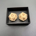Engraved wooden date night dice with numbers and symbols in a black gift box - Digital Version (Boxed)
