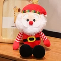 Morbido pupazzo di peluche di Babbo Natale con barba bianca per Natale - Santa Belt Style / Altezza Seduta 13cm