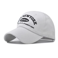 Casquette de baseball en coton blanc avec broderie New York 1989 style vintage américain - Réglable / Blanc
