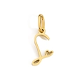 Artistic gold heart-shaped letter pendant crafted from high-quality stainless steel - Letter S / Gold
