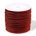 Deep red 0.8mm nylon cord for Chinese knotting and DIY jewelry weaving on white spool - 0.8mm Diameter (Approx. 90m/Roll) / Burgundy
